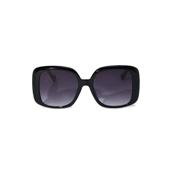 Call Me Baby Square Frame Temple Design Sunglasses‎ Black